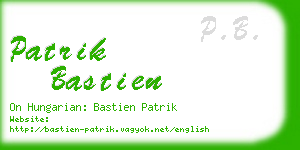 patrik bastien business card